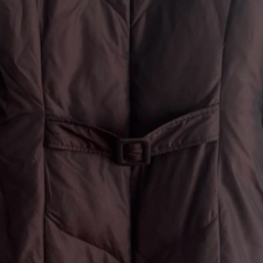 Via Spiga | Long Puffer Coat | Brown Fur Hooded Jacket | Women’s Size Small - Picture 5 of 13